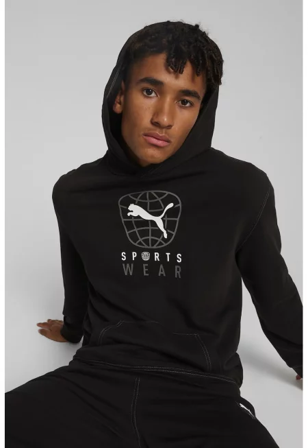 Худи Better Sportswear с джоб кенгуру - Черен