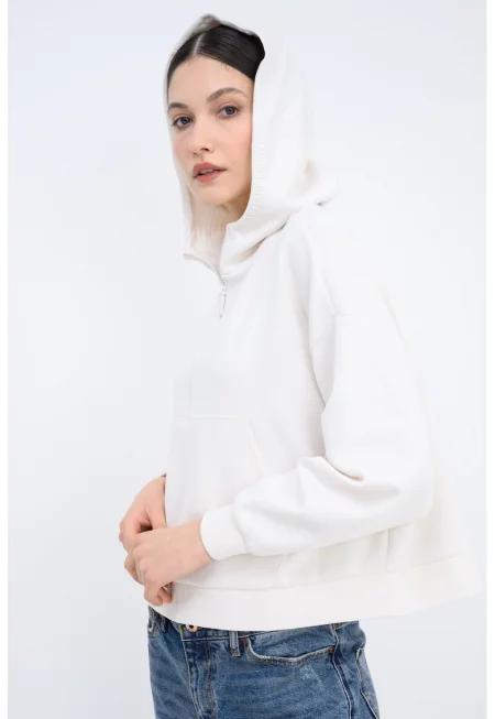 Худи с къс цип