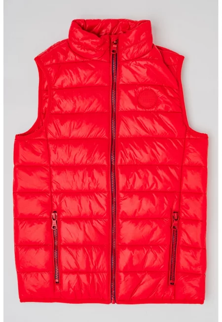 Капитониран елек с джобове с цип