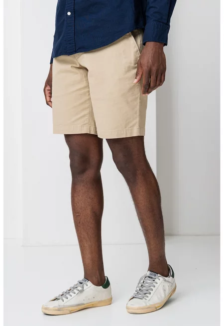 Къс панталон с джобове - Бежов