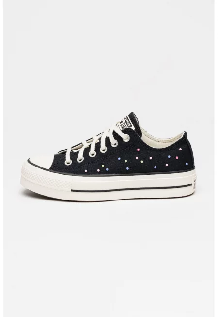 Кецове Chuck Taylor All Star Lift с равна платформа - Черен