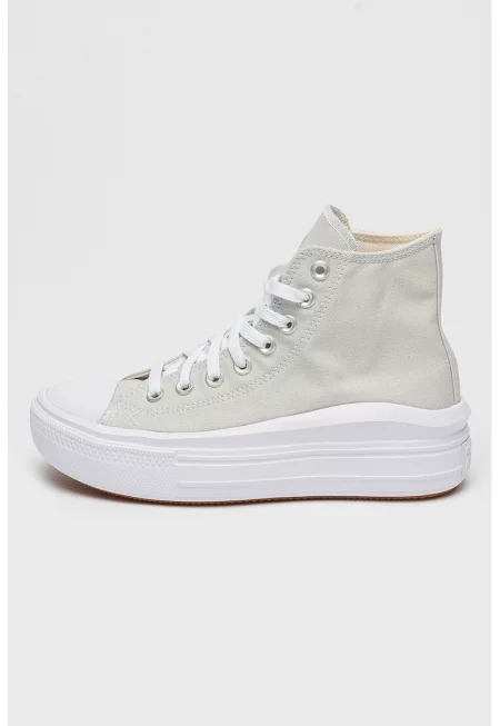 Кецове Chuck Taylor All Star Move с равна платформа - Светло сив