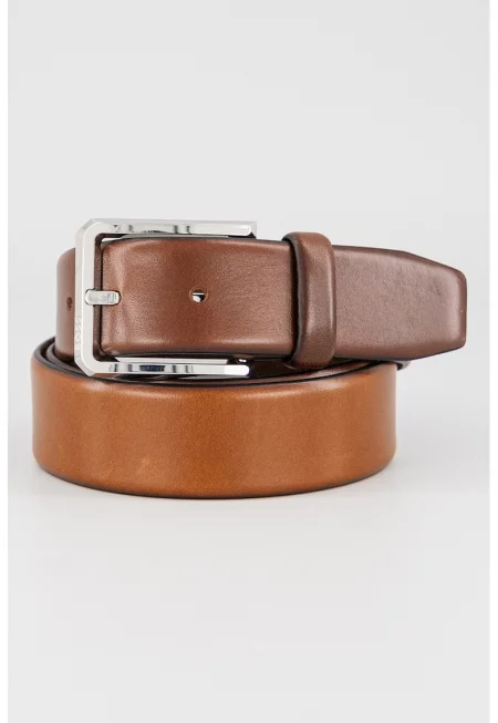 Кожен колан Caleb - Канелено кафяво