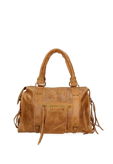 Кожена чанта Elara с дръжки