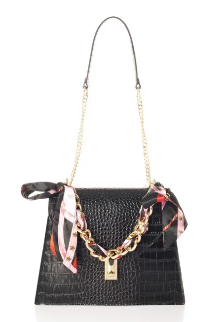 Кожена чанта с шагрен