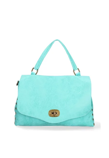 Кожена чанта за рамо Silvana Prime с капаче