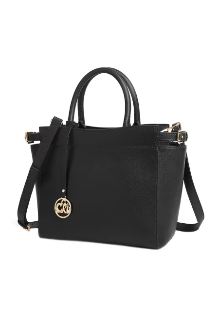 Кожена шопинг чанта Darcy - Черен