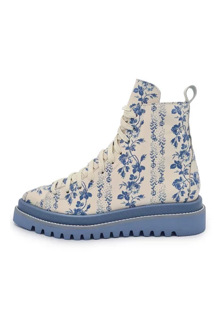 Кожени боти Rosy - Бежов/Лавандула