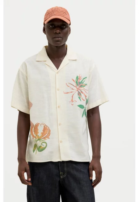 Мъжка риза -  304777905 - Памук/Памук - Бежов - Бежов