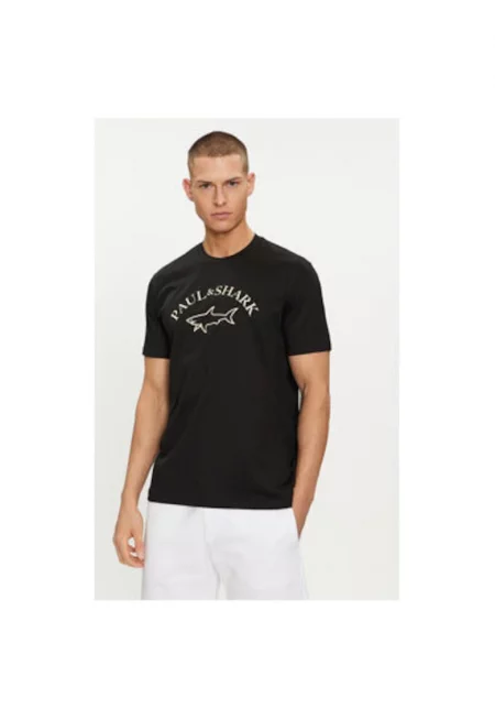 Мъжка тениска -  303513696 - Памук - Черен - Черен