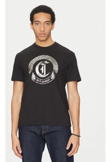 Мъжка тениска -  304865138 - Памук - Черен - Черен