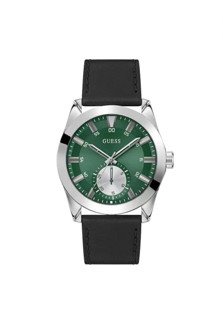 Мъжки часовник  GW0793G1 - 44 мм - каишка от екологична кожа - метализиран - черен