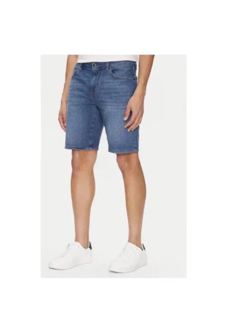 Мъжки дънкови шорти  10018247 30043025 - памук - тъмносиньо - Тъмносин