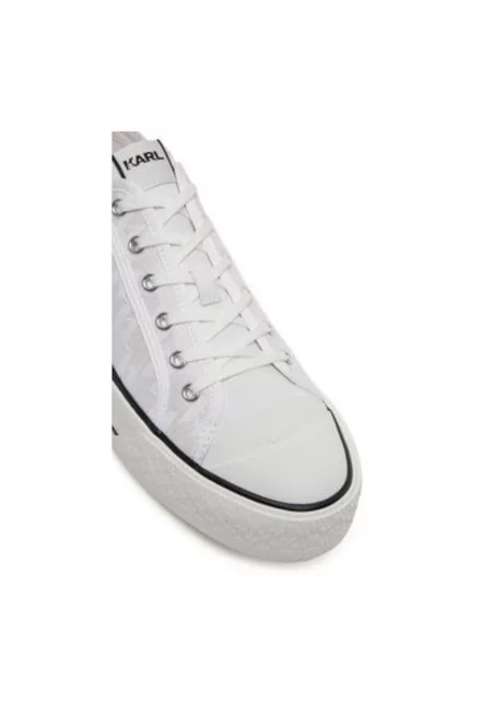 Мъжки маратонки - KL50425 -  Текстил - Бели - Бял