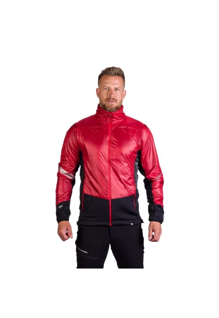 Мъжко хибридно яке с изолация Polartec AlphaDirect Svistovy - Черен | Червен