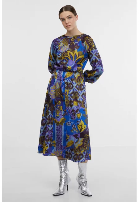 Миди рокля с принт