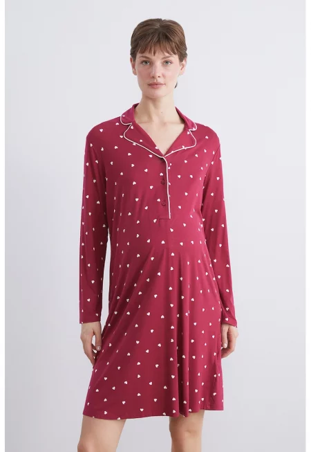 Нощница с двойни ревери