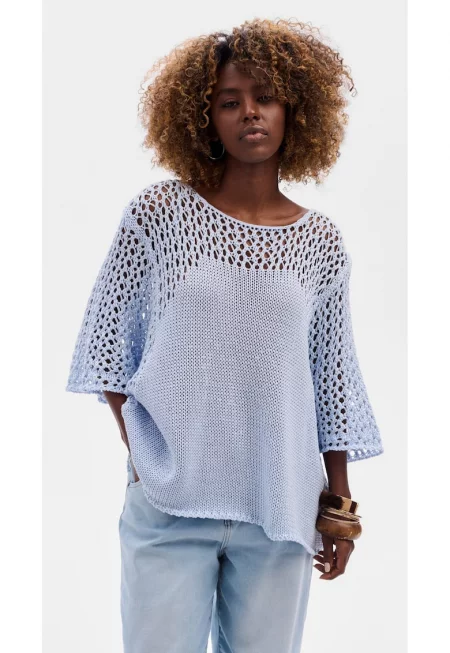 Paka Paka Oversized Sweater With Openwork Design