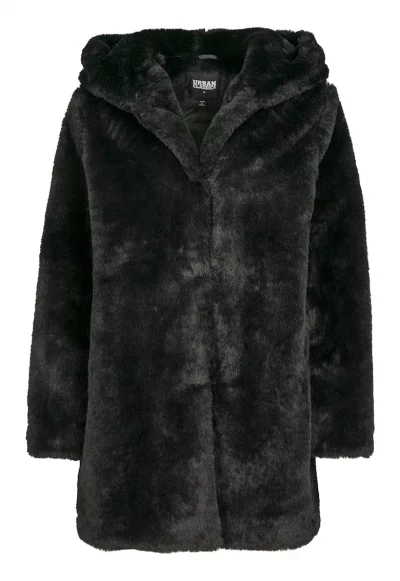 Палто от еко пух с качулка