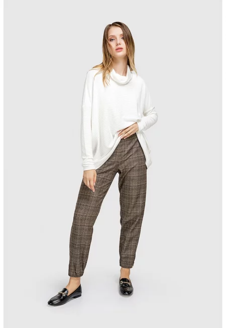 Панталон над глезена - Тъмнокафяв