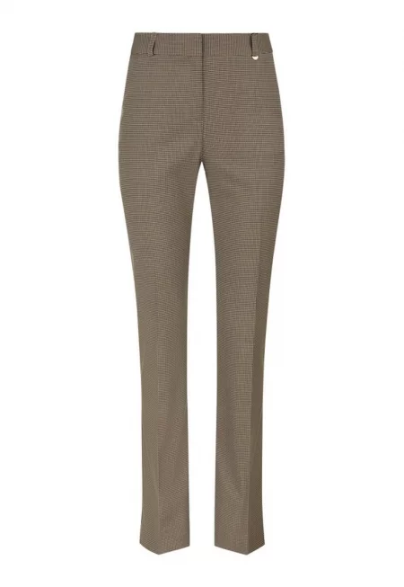 Панталони с дискретен принт тип „кучешки зъб“