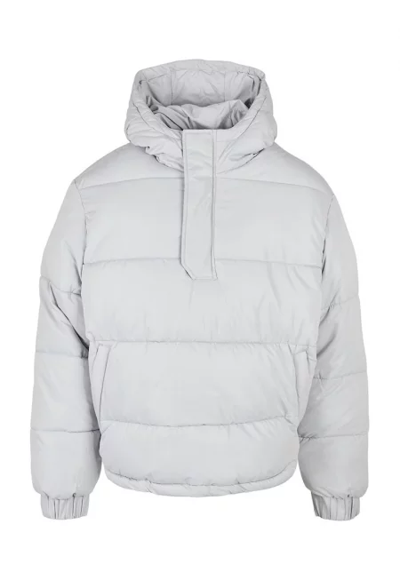 Подплатено зимно яке - Светло сив