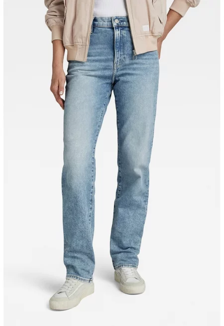 Прави дънки Viktoria с висока талия - Син