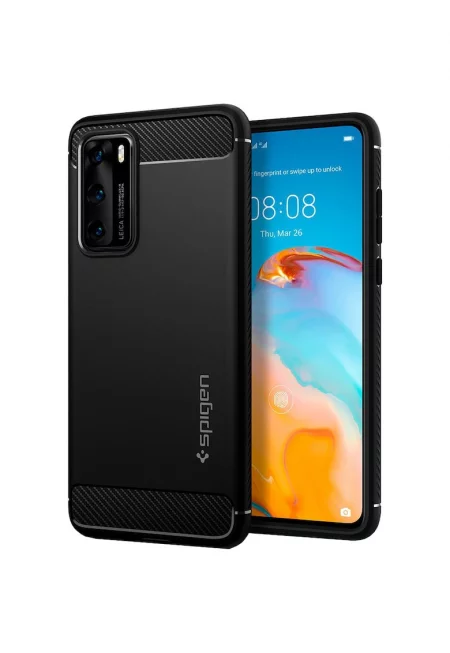 Предпазен калъф  Rugged Armor за Huawei P40 - Matte Black