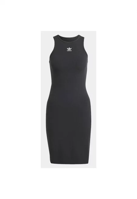 Прилепнала рокля с детайл с лого