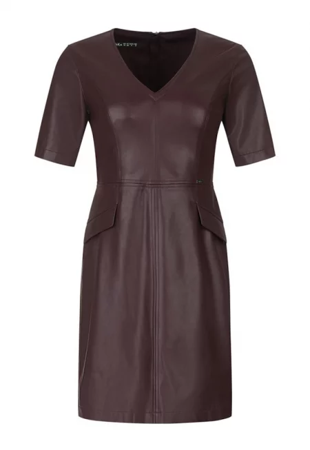 Рокля от еко кожа