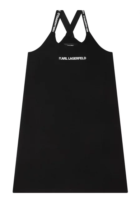 Рокля с лого - Бял/Черен