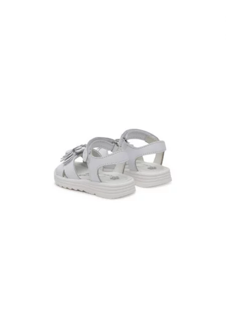 Сандали от естествена кожа  за момичета - Бял