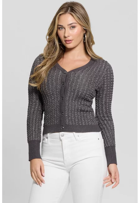 Шпиц жилетка с копчета - Tъмносив