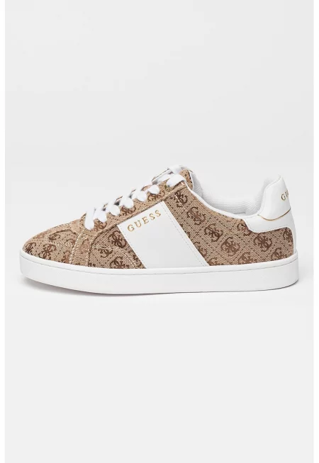 Спортни обувки с монограм - Бял/Кафяв/Бежов