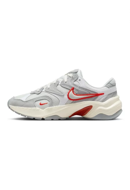 Спортни обувки с велур - Червен/Светло сив