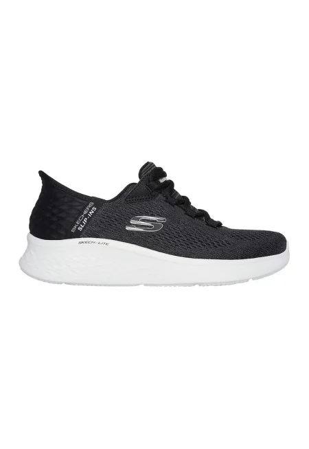 Спортни обувки Slip-Ins от еко кожа с лого - Черен