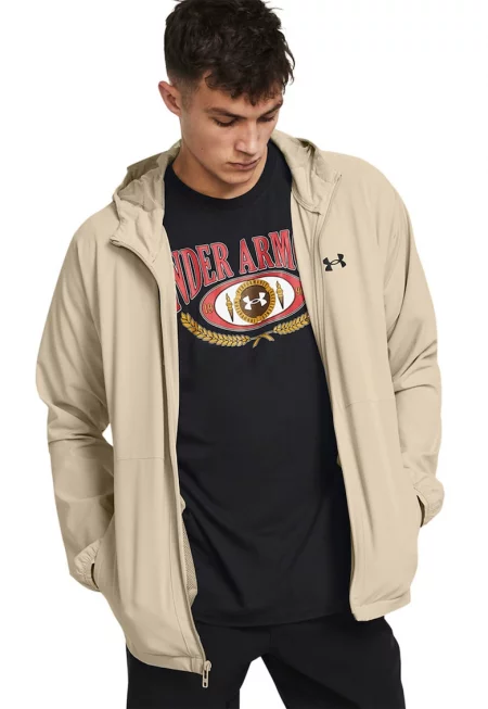 Спортно яке Stretch с качулка - Слонова кост