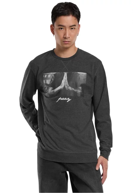 Суитшърт с овално деколте и фото щампа