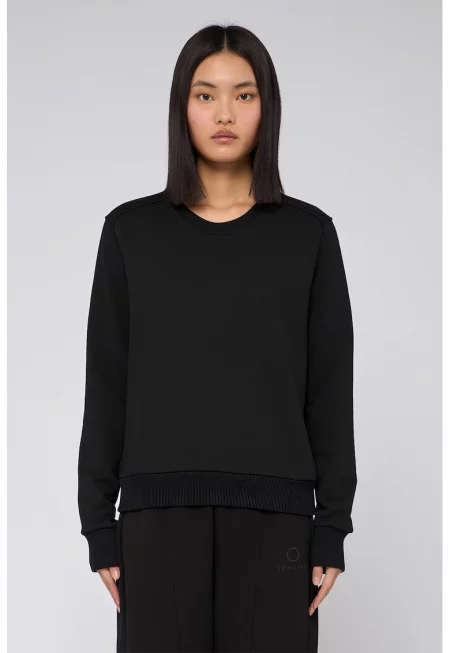 Суитшърт с памук - Черен