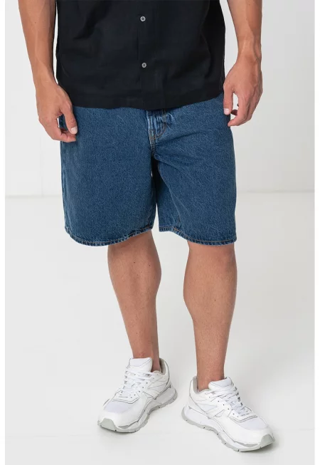Свободни бермуди от деним - Тъмносин