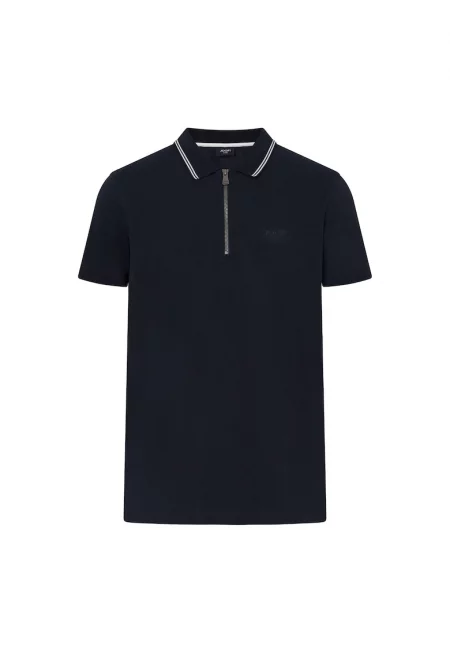 Тениска Adam с яка и къс цип