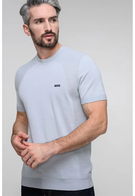 Тениска Momentun с овално деколте - Пепеляво сиво