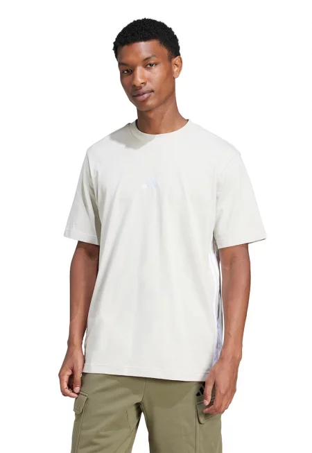 Тениска от памук с овално деколте и лого