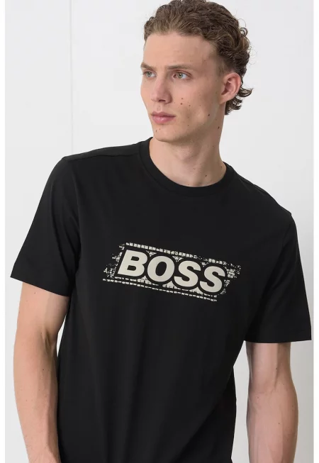 Тениска с овално деколте и лого