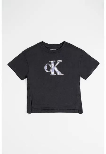 Тениска с овално деколте и лого