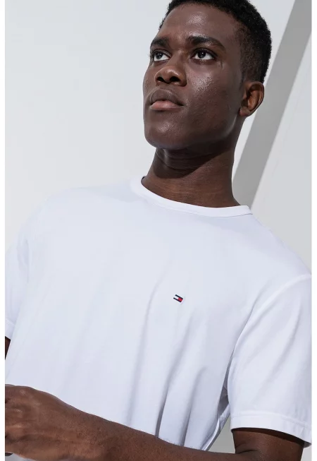 Тениска с памук с овално деколте