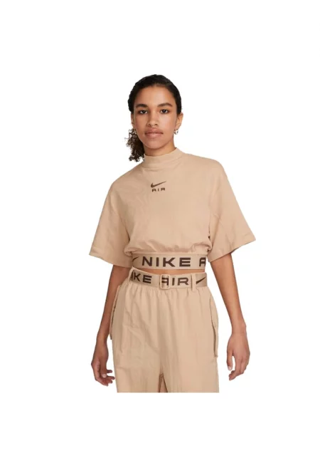 Тениска  W NSW AIR SS CROP T-Shirt - FB8246-200 - жени - кафяво - Кафяв