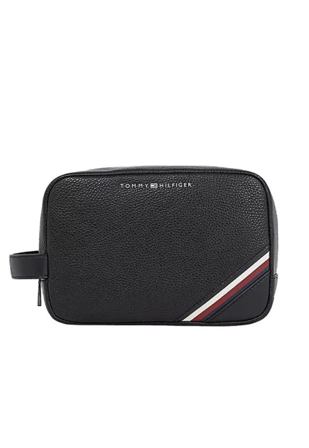 Тоалетна чанта  еко кожа - черна - 23x12x15.5cm