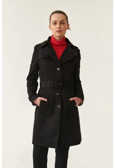 Тренч със скосени джобове