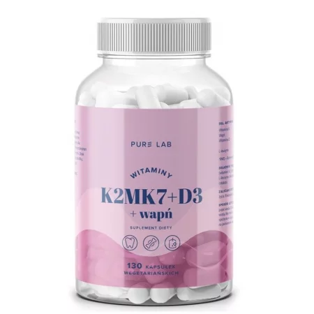 Витамин D3 1000 IU + K2 37.5µg и Калций– Здрави кости и зъби, 130 капсули